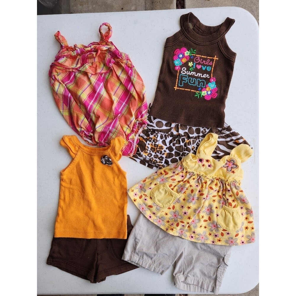 Carter's Baby Girl Mix & Match Summer Clothing Bundle - Size 3-6 months